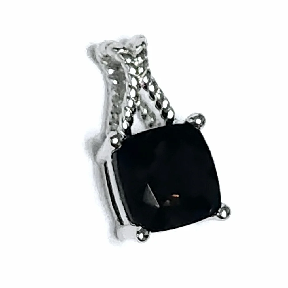 1.00 ct Topaz cushion Silver Pendant - Picture 3 of 11
